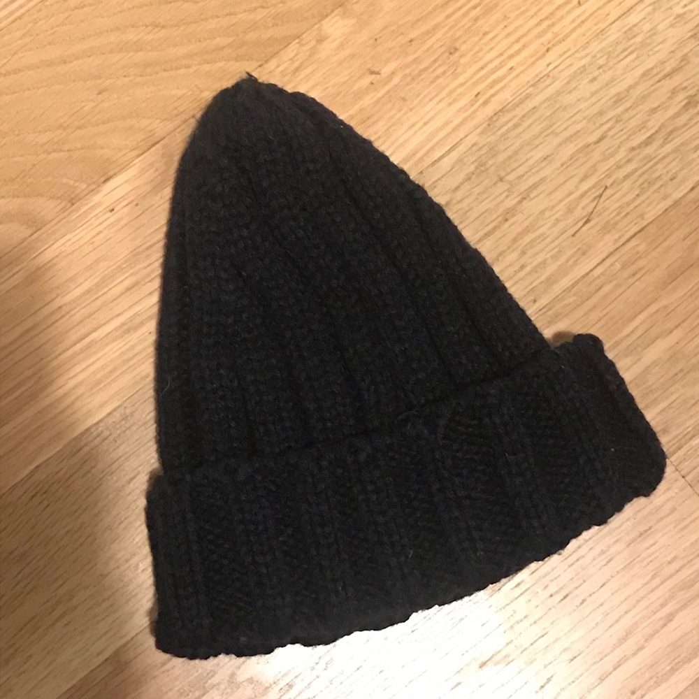 Black knitted beanie